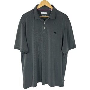 Tommy Bahama Shirt Mens Extra Large XL Gray Polo